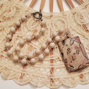 Unique Hand Crafted wire wrapped stone necklace